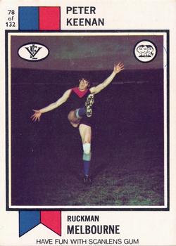 1974 Scanlens VFL #78 Peter Keenan Front